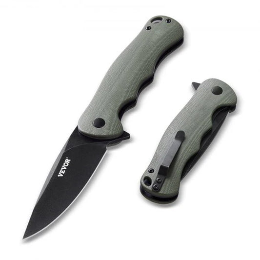 Folding Pocket Knife 3.5 In/8.8 Cm D2 Steel Blade G10 Handle Pocket Clip